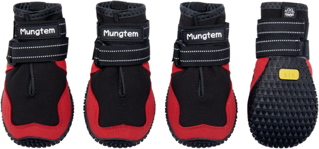 멍템 강아지 신발, 레드, 1개