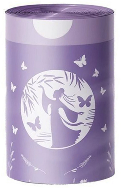 완켄판시 향기나는 쓰레기봉투 45*50cm 쓰레기봉투20l 라벤더 향기형 냄새 차단형쓰레기수거가방, 80개, 20L