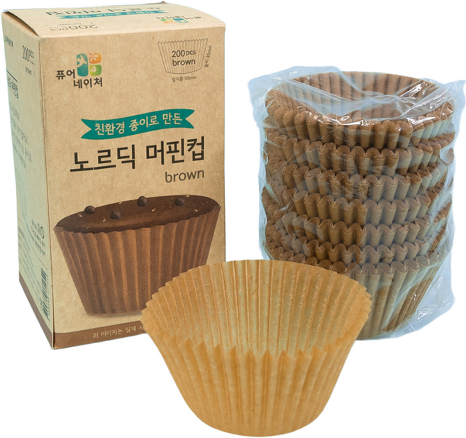 베이킹 머핀컵 유산지컵 노르딕 KP 55mm, 원형-KP, 200개
