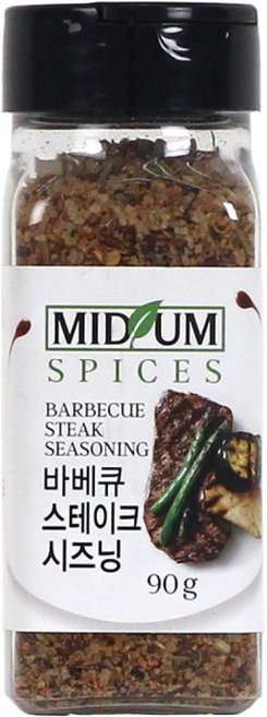 미드움애 바베큐 스테이크 시즈닝 90g 흑후추 마늘, 1개