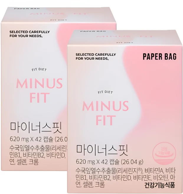 페이퍼백 마이너스핏 4주분, 2박스, 42정 - 쿠팡