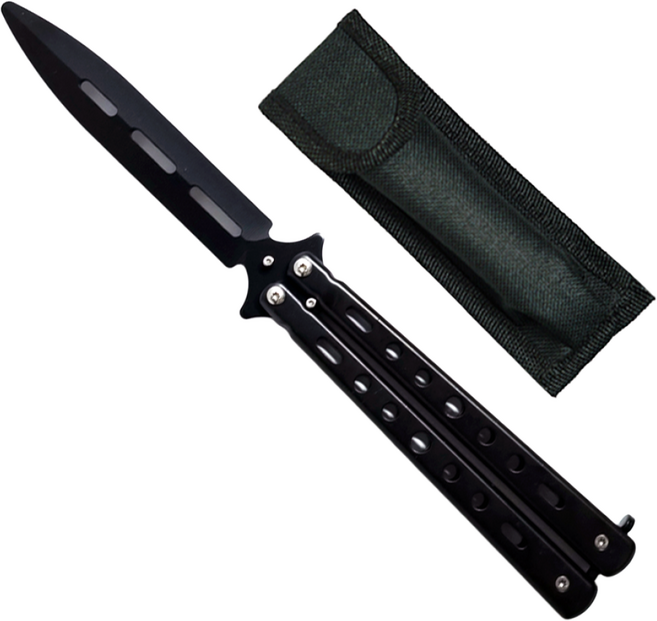 타이거피스트 대거 발리송 트레이너 버터플라이나이프 나비칼, 블랙