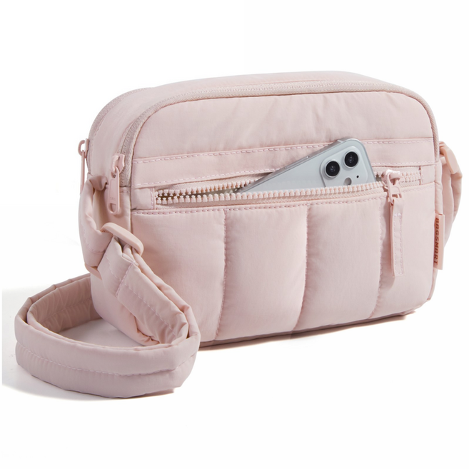 BAGSMART 미니 크로스백 여성용 숄더백 방수 RFID 차단 가방 2칸