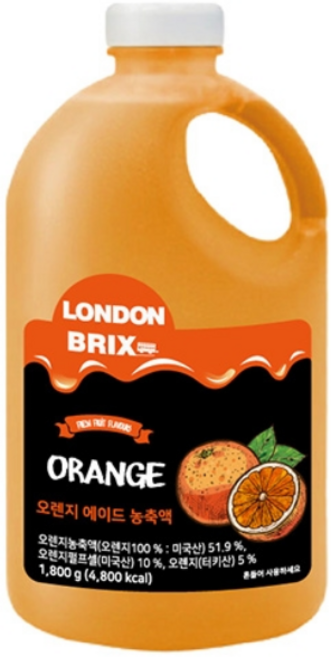 런던브릭스 오렌지 에이드 농축액, 1개, 1.8kg
