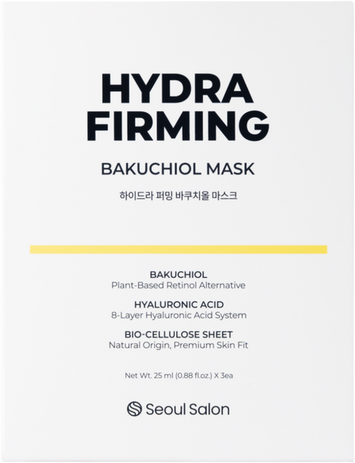 서울살롱 하이드라 퍼밍 바쿠치올 마스크팩, 1개, 3개입