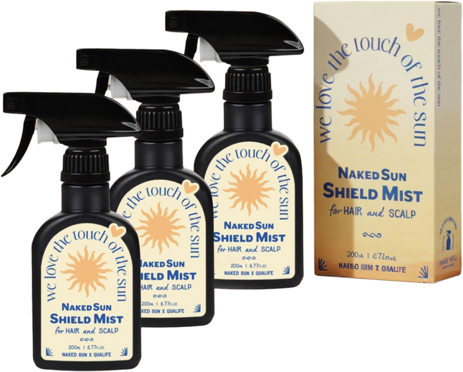 네이키드 썬 쉴드 헤어미스트 200ml 두피케어 탈모 영양제 에센스 오일 손상모복구, 3개