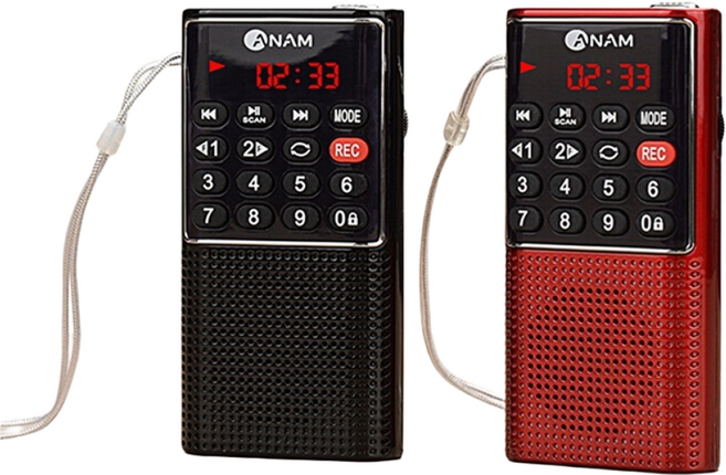 아남 아남정품 효도라디오 ATX-12 미니사이즈 녹음 라디오 고출력스피커 휴대용 스피커, 블랙