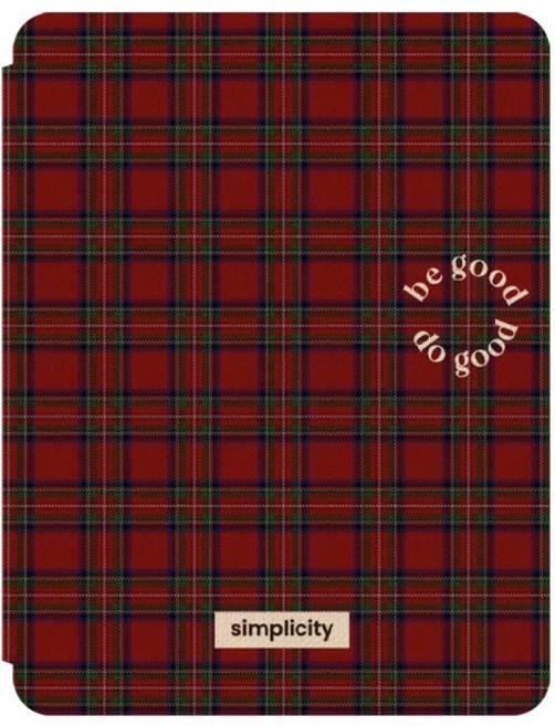 슈퍼리더 투명 패턴 아이패드 케이스 애플펜슬 수납 스마트커버, 1개, 레드체크