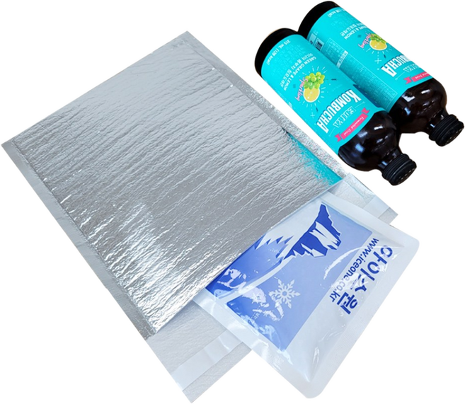 아이스원 두꺼운 은박보냉팩 내경30x40(외경32x40) 200개 보냉봉투 주머니 아이스 가방