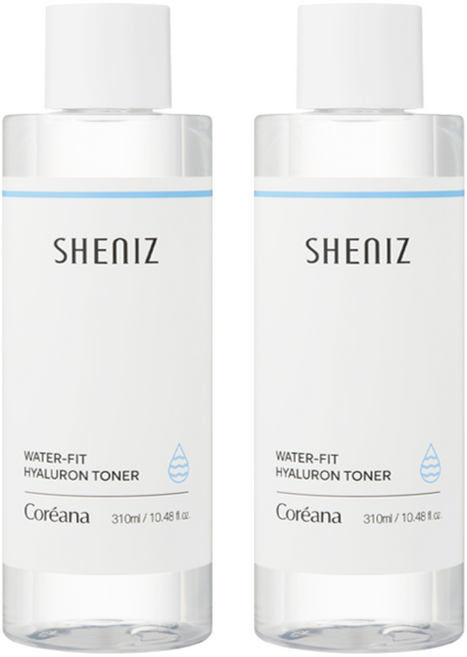 [피부속 수분 꽉 채워주는 대용량 스킨] 코리아나 쉬니즈 워터핏 히알루론 스킨 토너 310ml, 2개