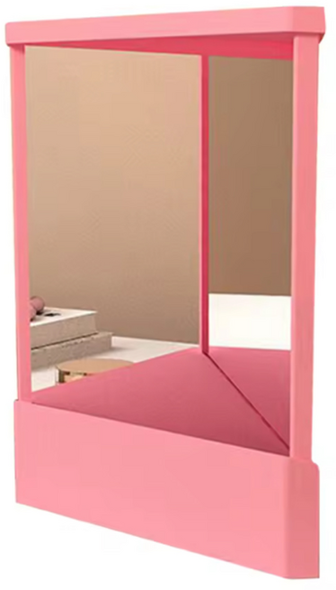 털보몰 남이보는 내얼굴 좌우 무반전 거울, 핑크, 1개