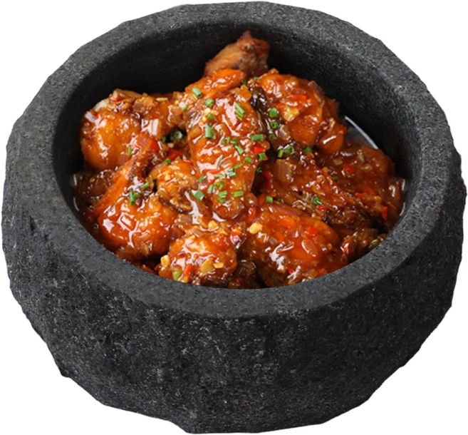 귀월미 천연 돌솥, 1개, 혼합색상, 17cm