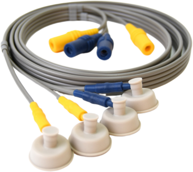 He ICT 작은컵도자선 암놈 간섭파 케이블 1개 숫놈컵 1조 4개 세트 부항 텐스 저주파 물리치료, 1세트, 작은컵도자선 케이블&컵