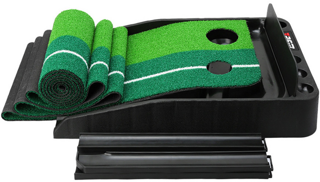 피지엠코리아 PGM 골프 퍼팅 연습 매트 2.5m 실내 자동리턴 + 볼가림막
