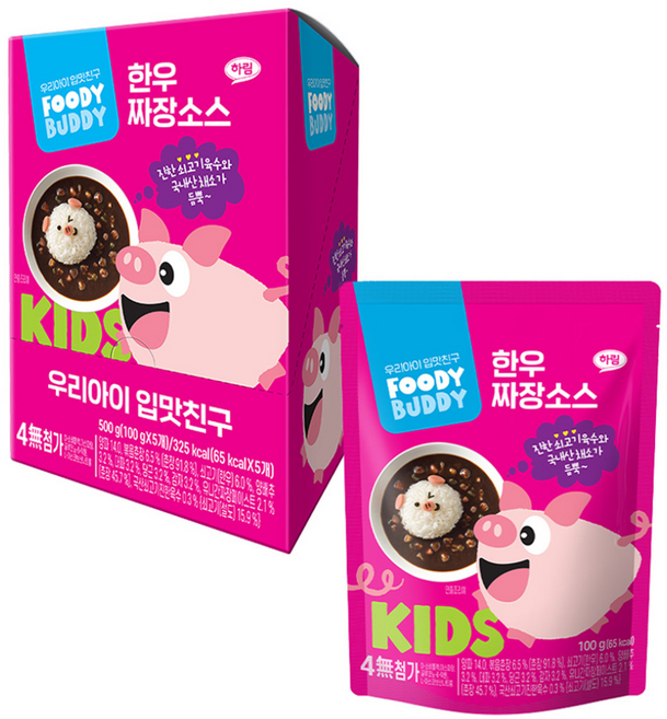 푸디버디 한우 소스, 100g, 5개, 짜장맛