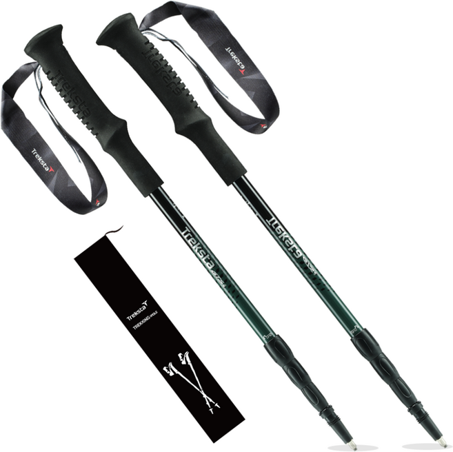 트렉스타 초경량 185그램 리틀버드 4단 등산스틱세트, TS001, 2개