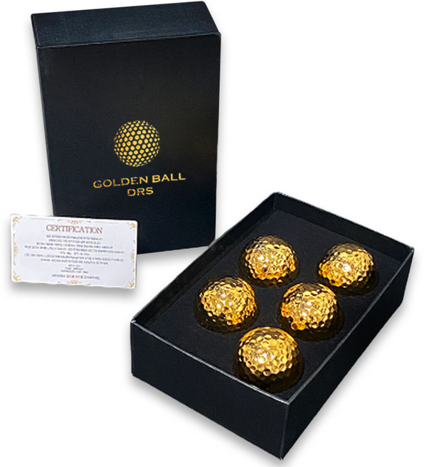 대륙의실수 골든볼 DRS 골프공 5구 골프용품선물 홀인원 기념품, 1개