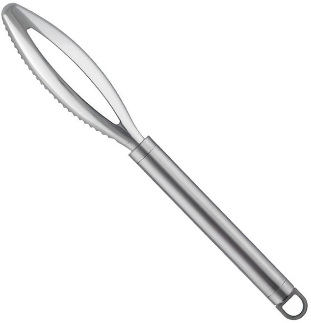 고기 비늘 치기 스테인리스 생선 손질 칼 낚시 도구, 1개