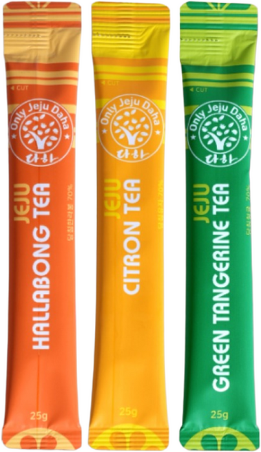 다하 제주과실청 스틱 3종 x 25g x 15p 선물세트, 2세트, 유자청 + 한라봉청 + 청귤청