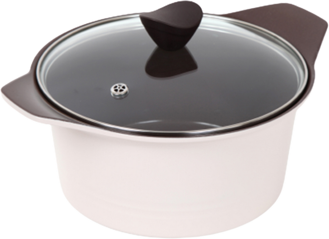 셰프라인 쵸코크림 IH 세라믹코팅 인덕션 냄비, 1개, 아이보리, 24cm