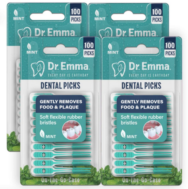 닥터에마 소프트 덴탈픽 민트, 4개, 100개입, 0.7mm