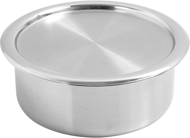 에버스텐 케이크 원형 캐니스터 스텐용기 반찬통 냉동밥 소분 보관 용기, 2개