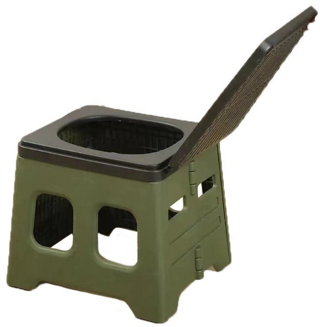 두리앤고 캠핑 휴대용 간편 변기 겸용 의자 파우치 응고제 봉투, 1개, 카키