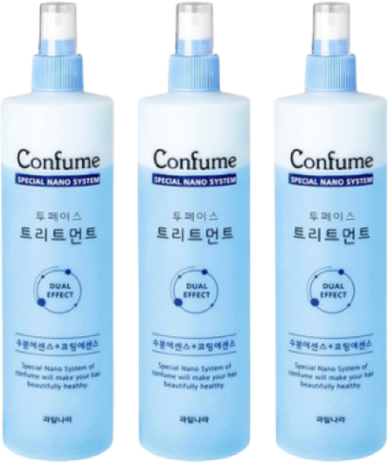 과일나라 컨퓸 투페이스 트리트먼트 250mlx3개 헤어에센스 헤어미스트, 250ml, 3개