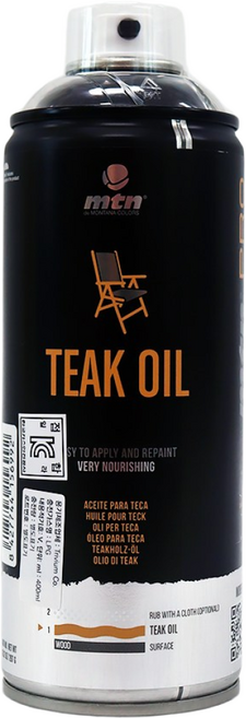 MTN PRO 티크 오일 락카 스프레이 (Teak Oil Spray) 나무보호 오일스텐, 1개, 400ml, 티크 오일 스프레이