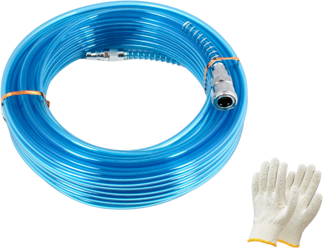 국산 우레탄연질 에어호스 + 면장갑 에어줄 타카호스 콤프레샤호스 에어호수, 1개