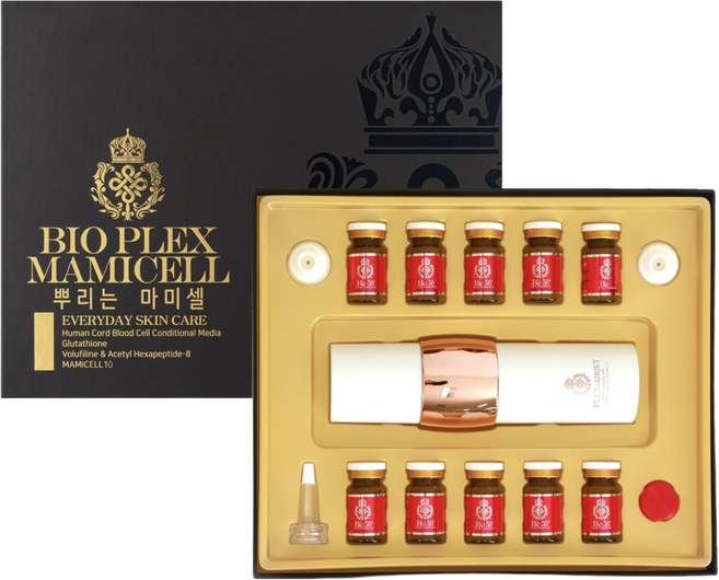 [본사직영] **(2026년01월생산)+10p 사은품(앰플*2+쥬쥬*1) 바이오플렉스 마미셀 인체제대혈 세포배양액 50 000ppm 젊어지는 수분 앰플 모공 미백 피부탄력 6ml, 1