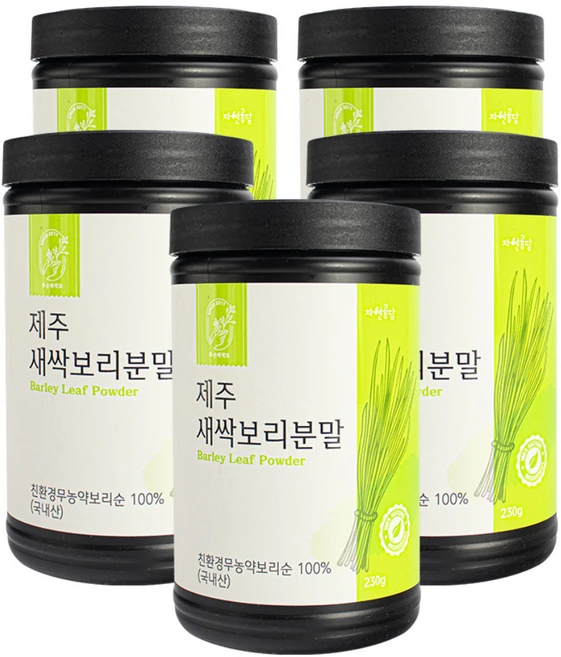 두손애약초 보리새싹분말, 5개, 230g - 쿠팡