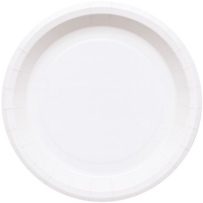 파티팡 화이트 일회용 종이접시 18cm [파티용 디저트 플레이트], 1세트, 120개입