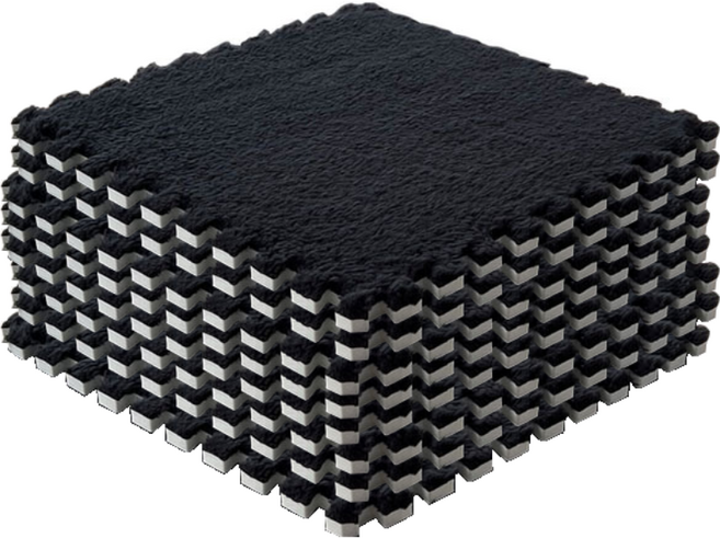 아짐 잘라쓰는 바닥 퍼즐매트 조립식 매트 층간소음, 16개, 검정(블랙)