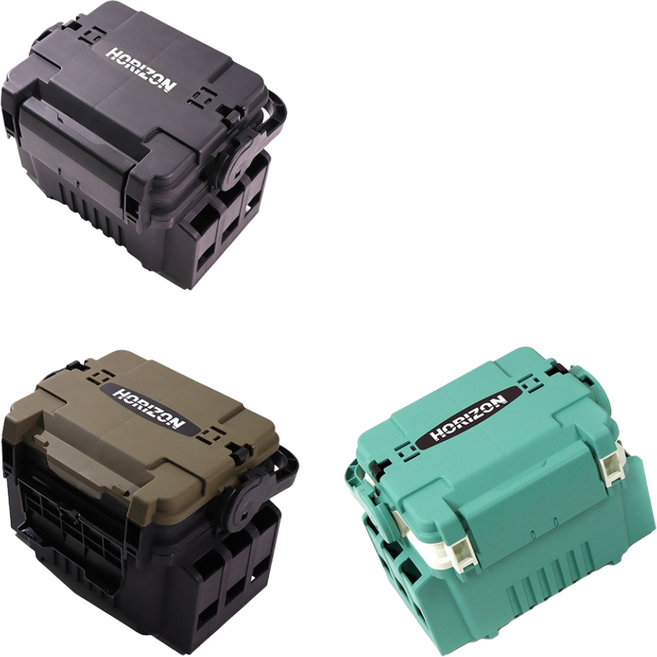 호라이즌 7055 태클박스 6L 소형 하드 테클박스, 블랙, 1개