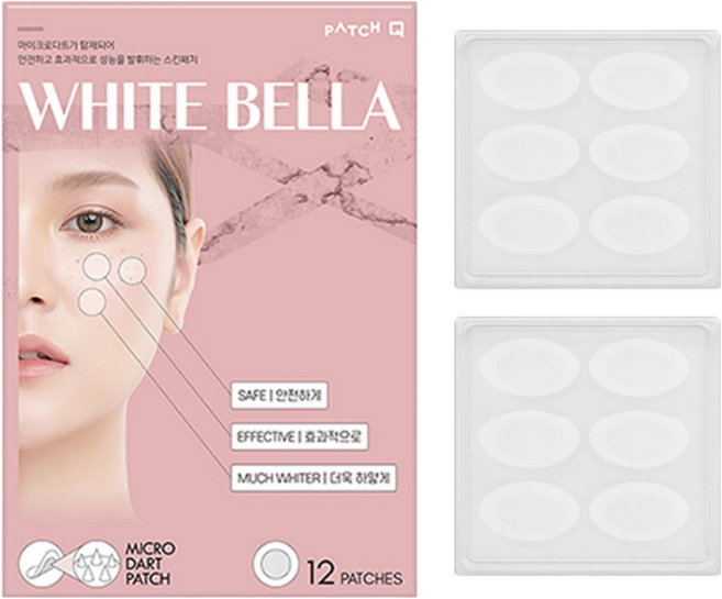패치큐 화이트벨라 기미패치 검버섯 주근깨 잡티 흑자 제거 니들 패치, 12개입, 1개