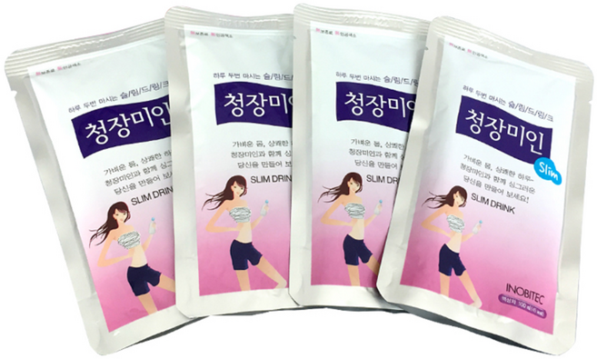 청장미인 슬림드링크, 100ml, 4개