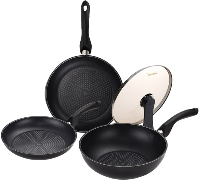 해피콜 매시브 다이아몬드 IH 프라이팬 4종세트, 1개