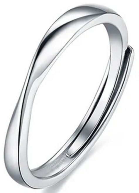 뫼비우스 반지 남자 반지 사이즈 조절 가능 미니멀 디자인 클래식 합금 악세사리 남녀공용