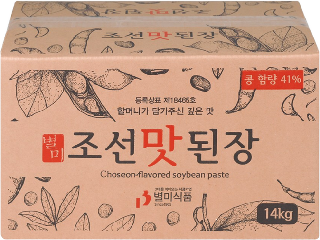 60년 전통 별미식품 조선맛된장 일품 맛집 업소용 찌개된장, 14kg, 1개