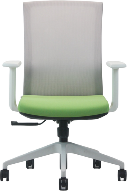 일본정품브랜드 OFFICE . STAR ENE-X 사무용 의자 회의실용 학생용 컴퓨터 메쉬 체어, 흰색 + 회색 + 초록색