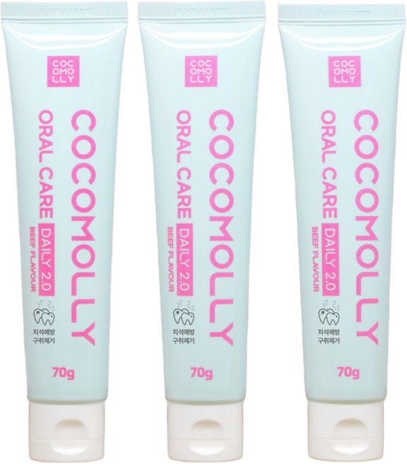 코코몰리 반려동물 오랄케어 데일리 2.0 치약, 70g, 3개