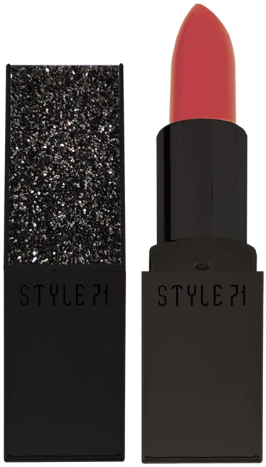 스타일71 쥬얼리 벨벳 립스틱 VER2 3.5g, 1개, S6클레오파트라장미(립스틱), 블랙글리터(케이스) - 쿠팡