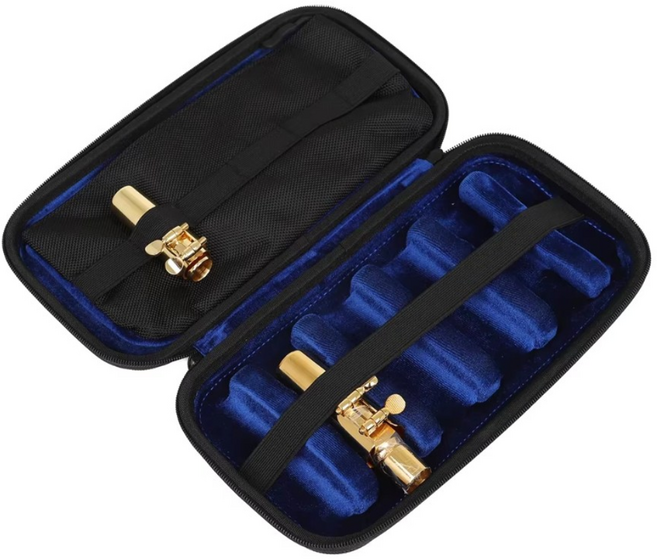 색소폰 클라리넷 마우스피스 보관 케이스 마우스피스 파우치 알토 테너 소프 공용, 1개, 블랙