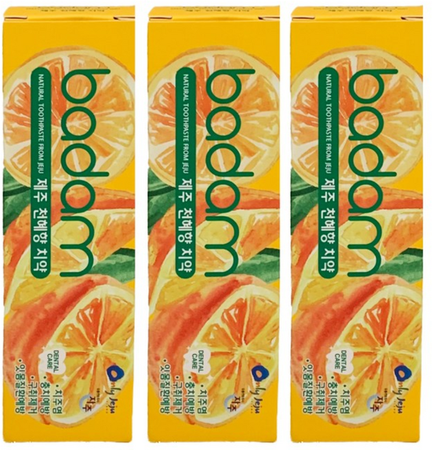 제주 바담 천혜향 치약 70g 3개