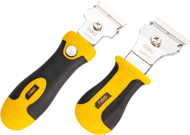 델리툴즈 인덕션 스크래퍼 세트 여분칼날 포함 그리들 청소칼 껌칼, 핸디 스크래퍼 세트 (EDL359204), 1개