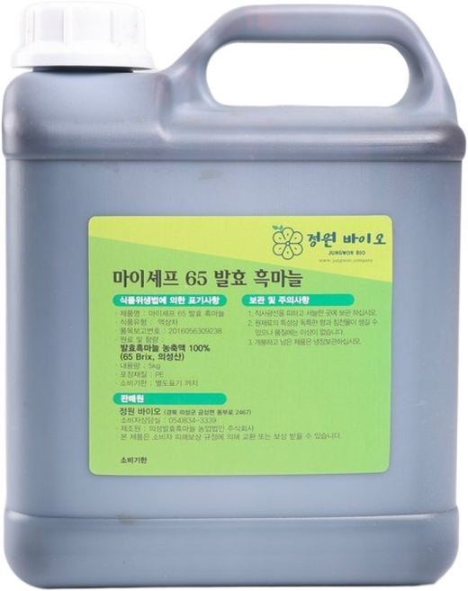 정원바이오 마이셰프 대용량 발효 흑마늘농축액 5kg 식당용 재료 5키로, 1개