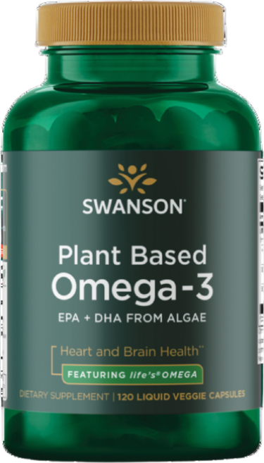 스완슨 플랜트 베이스드 오메가-3 리퀴드 베지 캡슐, 1개, 120정