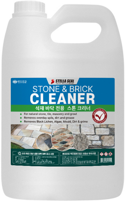 스톤 크리너 (외벽 석재 전용 벽돌 백화제거 강력 크리너 세정제), 1개, 4L