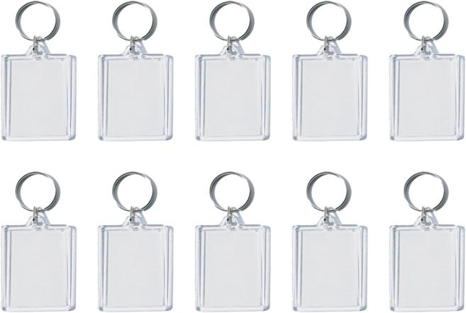 [마니랜드] 아크릴 사진 액자 키링 10개 세트, A. 직사각형